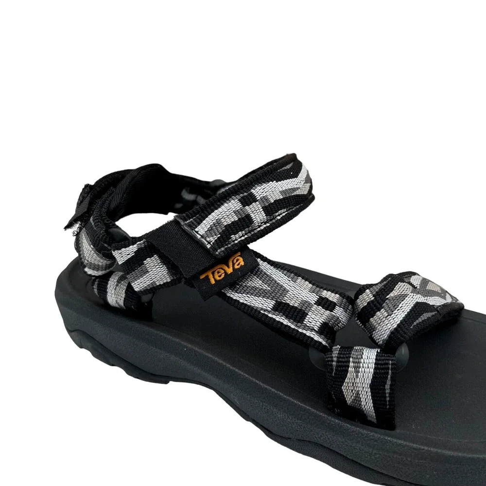 Teva Hurricane Little Boys Sport Sandals Size 12 Black‎ Gray Adjustable Straps